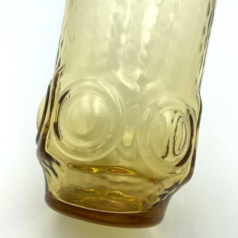 Vintage 1970s Anchor Hocking Heritage Hill Amber Large Tumbler 6.75